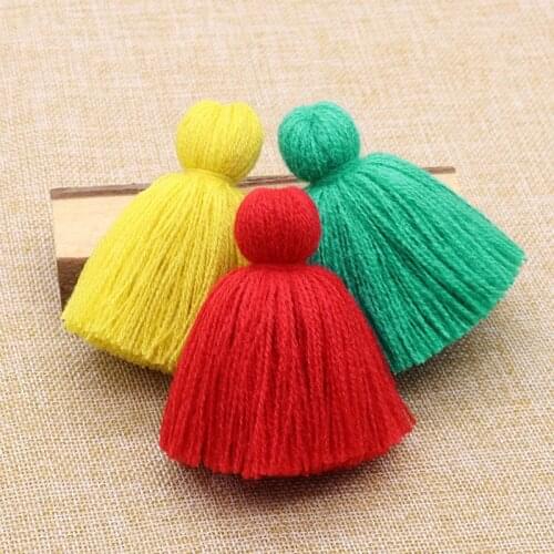 6Pcs 8CM Woolen Yarn Fat Tassels DIY Earrings Necklace Decor Accessories Home Curtain Garment Sewing Fabric Crafts Tassel Fringe