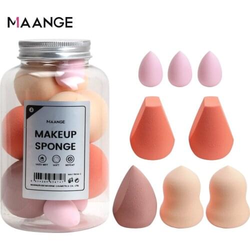 8PCS Mix Size Makeup Puff Sponge Set Dry&Wet Use Foundation Powder Blush Cosmetic Sponges Women Make Up Tools with Storage Box