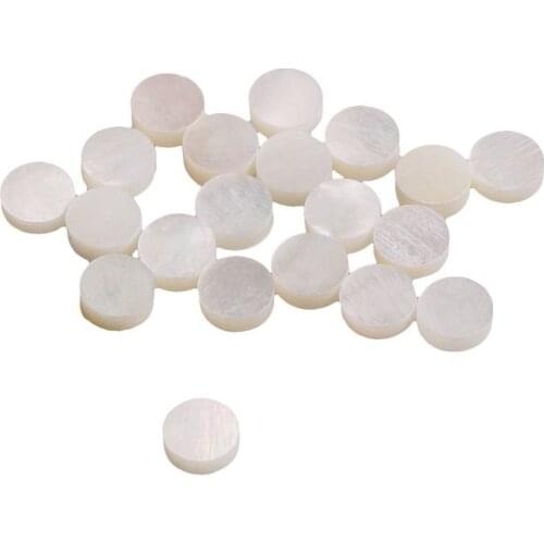 White Mother of Pearl Shell Dot Fret Inlay Maker 6mm for Guitar Fingerboard (Pack of 20)