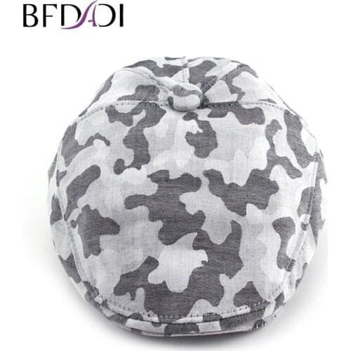 BFDADI 2020 Fashion Women Cap Casual Camouflage Caps Womens Newsboy Caps Wholesale Men Hats Big Size