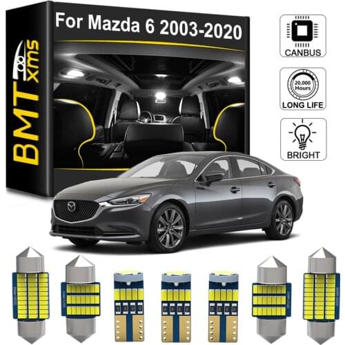 BMTxms Canbus For Mazda 6 GG GH GJ GL Sedan Hatch 2003-2020 Vehicle LED Interior Map Dome Trunk License Plate Bulb Car Lamp