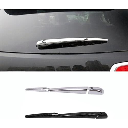 For Jeep Grand Cherokee 2011 to 2019 Accessories ABS Carbon Fiber/Chrome Car Rear Rain Windscreen Wiper Blade Decoration Cover