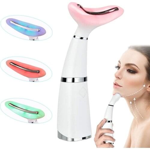 Remove Double Chin Neck Device LED Photon Heating Sonic Therapy Anti-Wrinkle Neck Lifting Tool Vibration Skin Tightening Massage