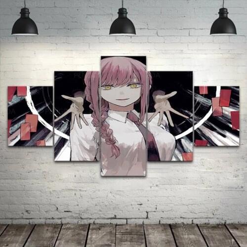 Canvas HD Chainsaw Man Prints Painting Anime Wall Artwork Poster Japan Modern Home Decor Modular Pictures For Living Room Frame