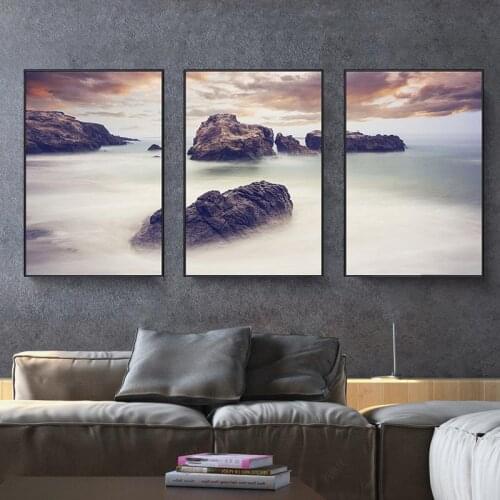 2018 New Modern Living Room Beach Landscape Triptych Diamond Paintings Full Drilling Simple Bedroom Diamond Painting Embroidery