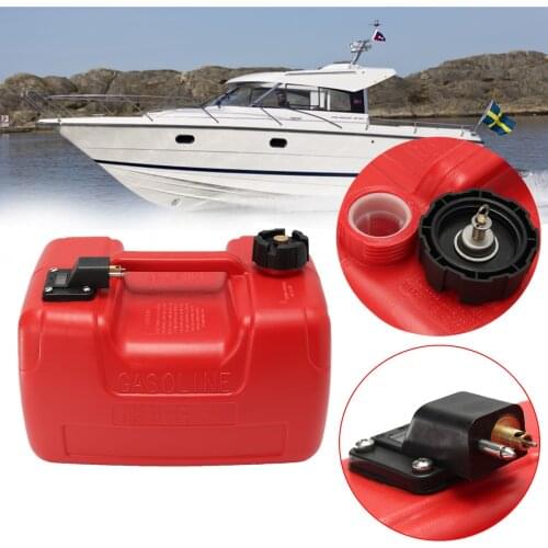 12L Red Plastic Fuel Tank Oil Box Marine Portable Container Anti Static Corrosion Resistant Gas Outboard Accessories Boat Yacht
