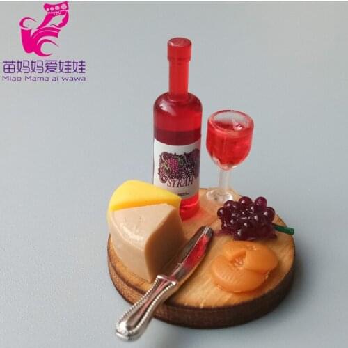 1/12 1/6 BJD Doll House Food Mininature Mini Cake Milk Tea Cola Cookies Bread Wine for Barbie Blyth Bjd Doll Accessories