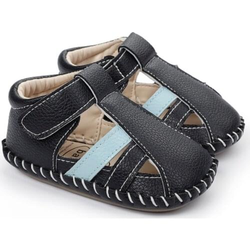 Toddler Summer Infant Baby Boys PU Shoes Kids Soft Sole Crib Sneakers Sandals Non Slip First Walking Fashion Shoes