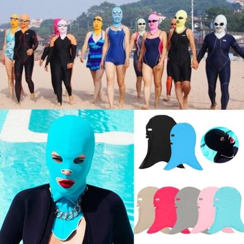 Summer Waterproof Swimming Surf Balaclava Funny Sun Protection 3 Holes Full Face Cover Mask Hat Beach Face Gini for Women Men