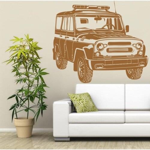 Russian Car UAZ Wall Decal Garage Vinyl Sticker Art Decor Mural Home Living Room Decal Car Sticker Removable YO-88