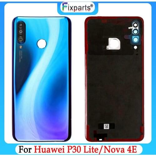 New For Huawei Nova 4e Back Battery Cover Door Rear Glass Housing Case For Huawei P30 Lite Battery Cover P30Lite housing