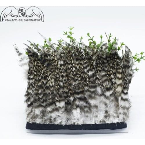 Wholesale Natural 5-10 meters 7-10 cm Chinchilla Rooster Feathers Trims Ribbons Saddle Fringes Wedding Dress/Skirt Decoration