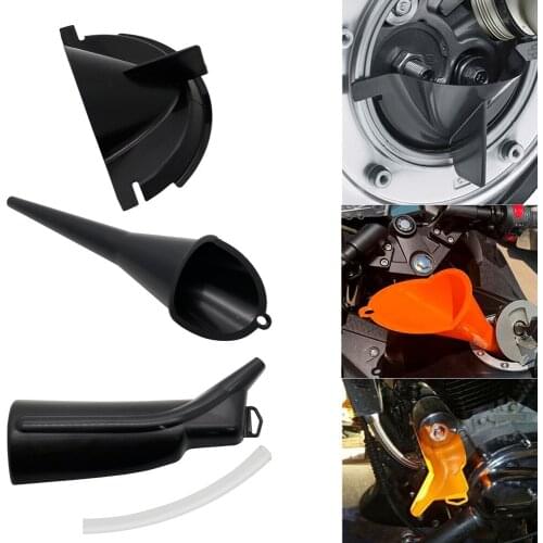 Motorcycle Primary Case Oil Fill +Drip-Free Oil Funnel+9" Crankcase Fill Funnel For Sportster 883 1200 48 Softail Dyna Touring