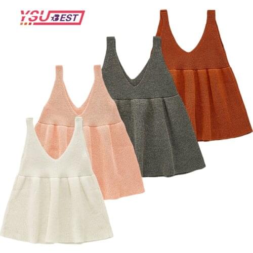 0-3Yrs Baby Grils Sweater Dress New Autumn Cotton Knit Vest Dress Toddlers Kids Princess Vest Dresses for Girls Costumes Cotton