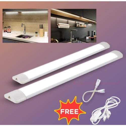 Full Set Led Lights Under Cabinet Light For Kitchen Cabinets Lamp 10W 20W T5 LED Tube With Plug For Bedroom Decoration 220V 110V