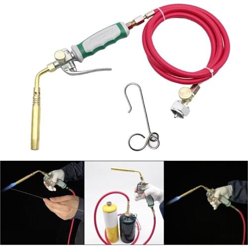 Professional Torch Acetylene Gas Torch Welding Soldering Gun with 1.6m Hose MAPP Cylinders Outdoor Picnic Jewelry Making Tool