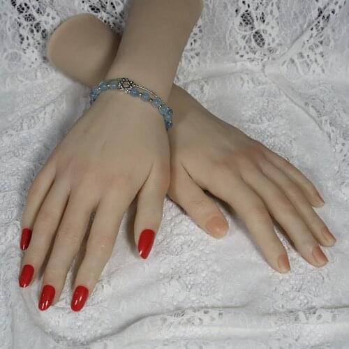 Women Mannequin Arm Hand Ring Bracelet Jewelry Display Stand Holder Nail Art Practice Hand Nail Manicure DIY Training Hand