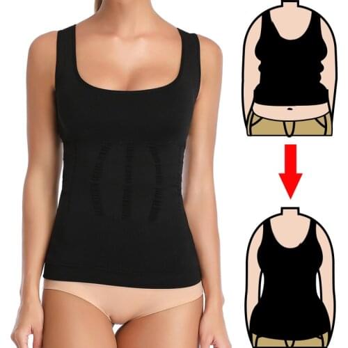 Women Magic Body Shaper Bra Shapewear Tank Top Slimmer Camisole Compression Shirt Slimming Underwear Corset Tummy Control Vest