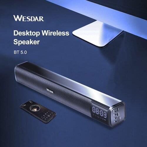 Digital Display TV Sound Bar Wireless Bluetooth 5.0 Home Surround SoundBar for PC Theater TV Speaker