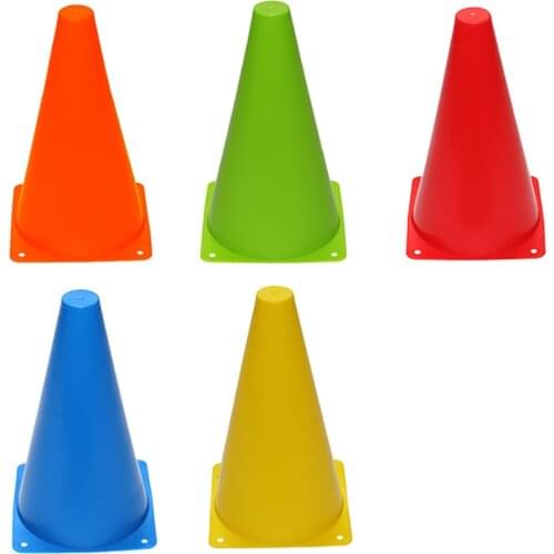 10Pcs/lots 18CM PE Warning Sign Bucket Outdoor Road Cone Barricades Warning Traffic Signal, Football Training Sign Sport Devices