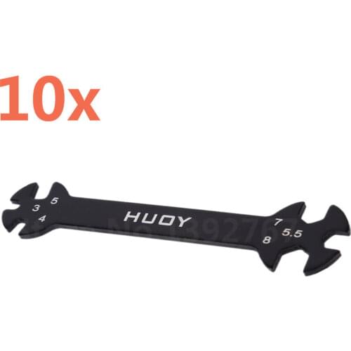 10P RC Car Parts Hudy Special Tool Wrench For Turnbuckles & Nuts DY 181090 3 4 5.5 7 8MM For 1/5 1/8 1/10 M3 M4 M5.5 M7 M8 Nuts