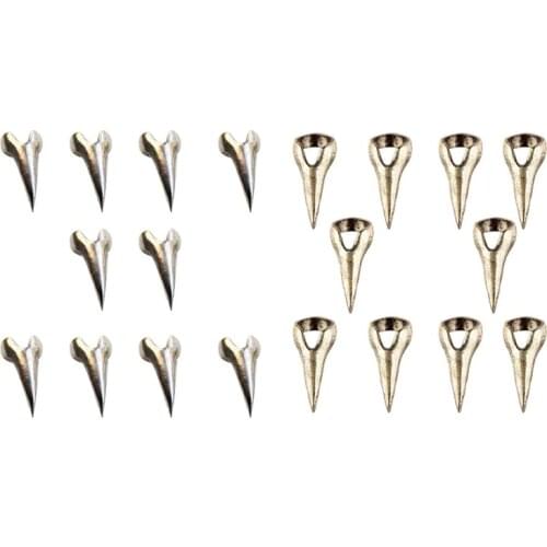 10pcs Gothic Punk Rock Style Talon Spike Finger Nail Claw Plated Metal Finger Tip Ring Nail Art Decoration Women Girl