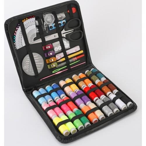 112PCS Home Travel Sewing Kit Sewing Thread Needle Measurement Tape Button Scissor Threader Tool Set DIY Sewing Accessories