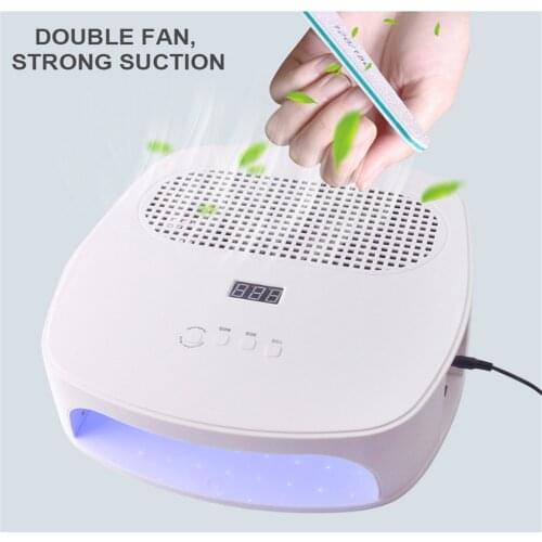 2 In 1 UV Led Lamp Vacuum Cleaner Manicure 120W Nail Dust Vacuum Nail Dryer Gel Lamp Nail Dust Collect Vacuum Nail Dryer Machine