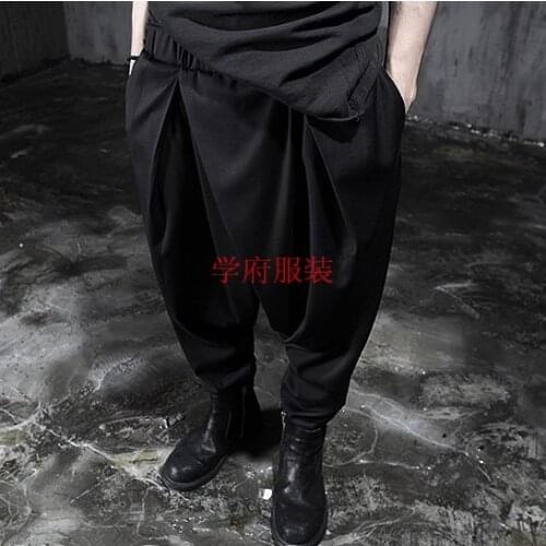 27-44 ! 2015 mens new clothing pants long fashion harem pants male boot cut jeans plus size singer costumes