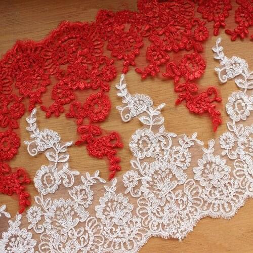 27cm scalloped lace decoration handmade diy accessory wedding dress veil Exquisite bride veil Lace trim decoration diy fabric