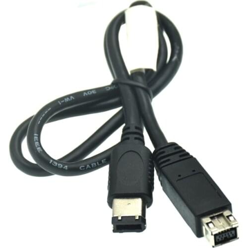 60CM IEEE1394 Firewire 800 9-pin/6-pin Cable, FireWire 800 400 IEEE 1394 Cable (9pin 6pin) 2FT