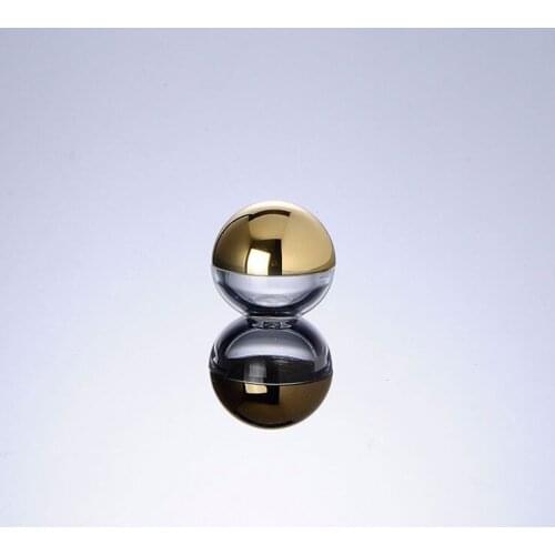 600pcs 5 grams High Quality ball shaped Acrylic Jar with gold lid to Singapore
