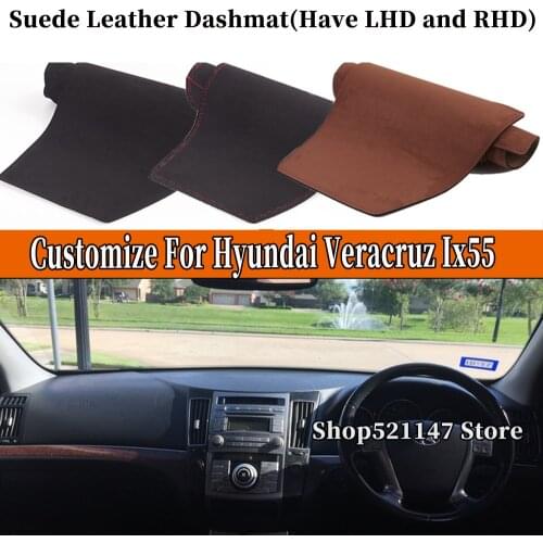 Accessories Suede Leather Dashmat Dashboard Cover Pad Dash Mat Carpet For Hyundai Veracruz Ix55 2007~2012 2008 2009 2010 2011