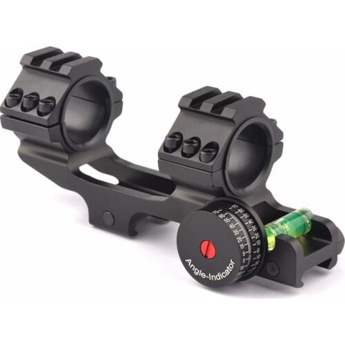 3 Shape 25.4/30mm Scope Ring Base Mount with Angle Indicator and Spirit Buble Level for Tactical Hunting