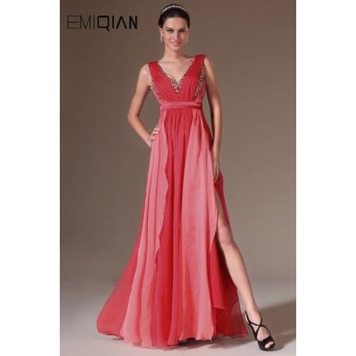 Freeshipping New Stylish A Line 2 Colors Evening Gown Beaded Evening Dresses
