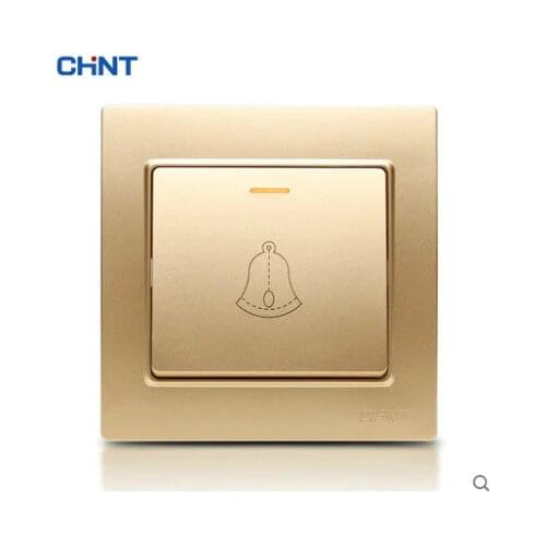 CHNT 86 Type Switch Panel NEW7L Three Color Switch Socket Panel For Doorbell