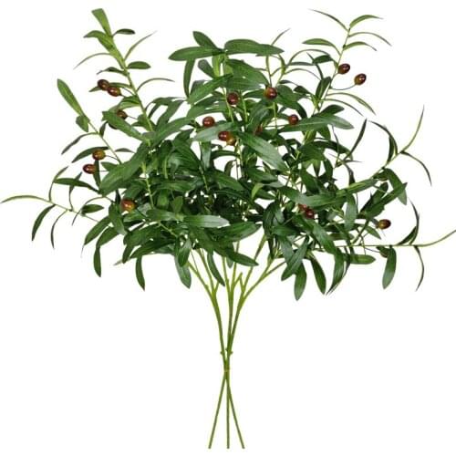 Artificial Olive Leaf Branch Wedding Party Creative Decorative Green Olive Branch Living Room Decoration Home Office Decor