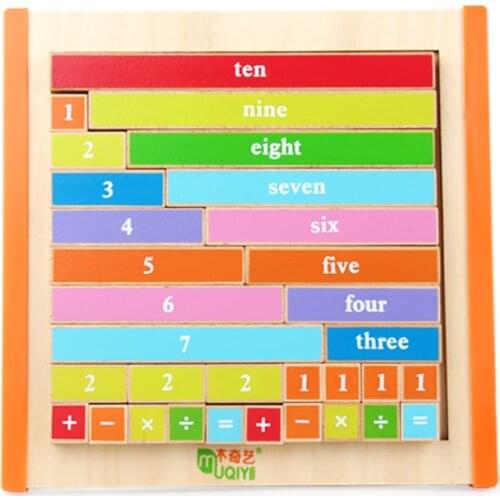 JaheerToy Wooden Puzzle Toys for Children Early Montessori Education Math Toys Mathematics Learning Puzzles Digital Cognition