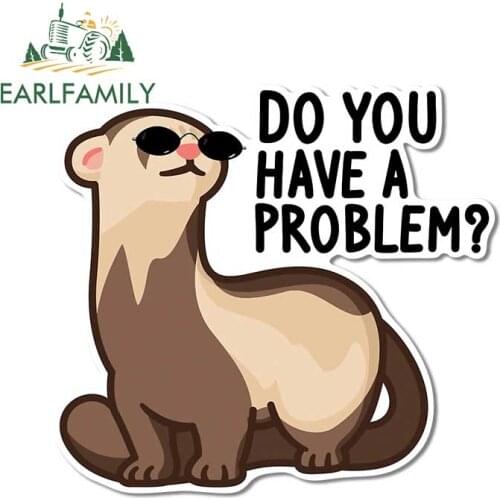 EARLFAMILY 13cm x 12.4cm for Ferret Rodent Do You Have A Problem Car Stickers Windows Waterproof Decal Laptop Bumper Decoration