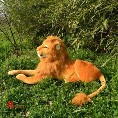 Simulation animal large 85cm prone lion plush toy doll, birthday gift d7991