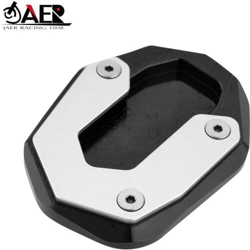 JAER CNC Motorcycle Side Stand Enlarger Plate Pad For Ducati Scrambler 800 2015-2018 motocross kickstand Extension black
