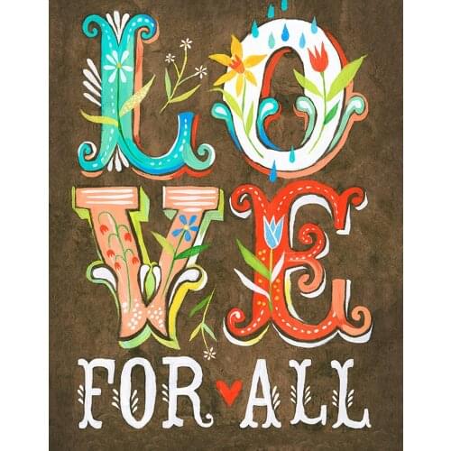 JMINE Div 5D colorful Love Letters Full Diamond Painting cross stitch kits art High Quality Scenic 3D paint by diamonds