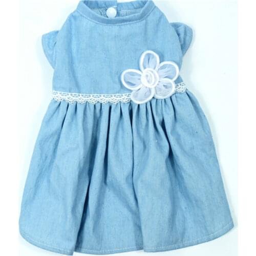 Pet Dress Summer Dog Dress Denim Skirt Puppy Outfits Small Dog Clothes Dropshipping Pet Products Supplies Apparel Dog Clothing