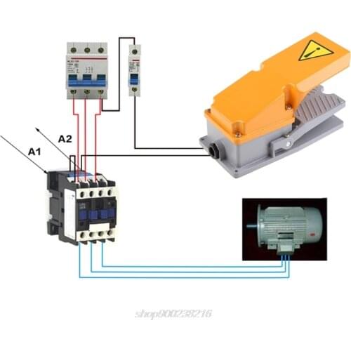 LT4 foot switch aluminium case treadle pedal switch for machine tool control silver contact Je16 21 Dropshipping