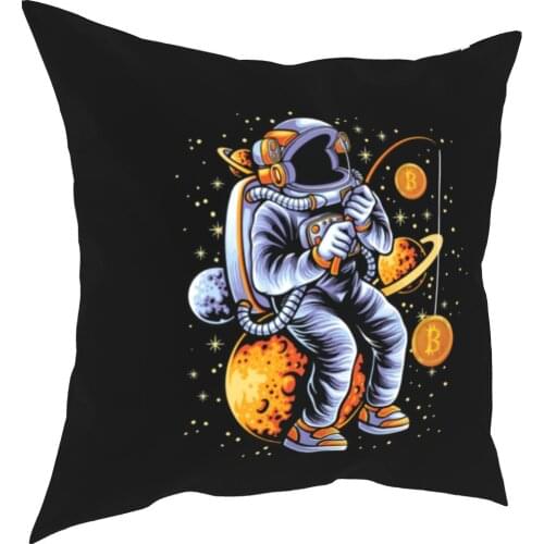 BTC Bitcoin Mining In Galaxy Pillowcase Cushion Cover Decoration Crypto Cryptocurrency Currency Pillow Case Cover Chair 18