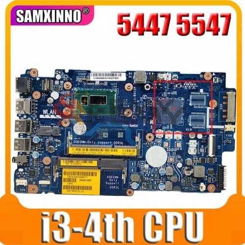 Original Laptop motherboard For DELL Inspiron 5547 5542 5442 5447 I3-4030U Mainboard CN- 006M0K 006M0K ZAVC0 LA-B012P SR1EN
