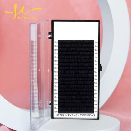 H&L SINCE 1990 20Rows Faux Individual Lashes Maquiagem cilios for Professionals Black Soft Eyelash Extension Thin Tape
