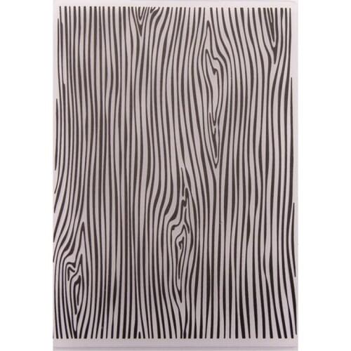 Wood Grain Pattern Folders for Embossing Cutting Dies Plastic Template Scrapbook DIY Album Card Making 14.8cm x 10.5cm, 1 Piece