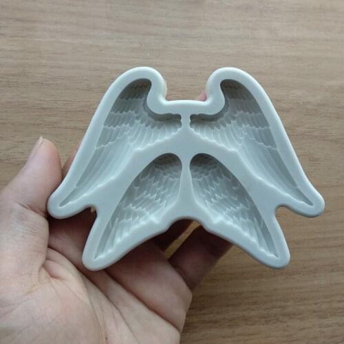 Silicone DIY Cake Decorating Mold Wings Shape Sugar Craft Fondant Mold Silicone Lace Mat Chocolate Molds MR124