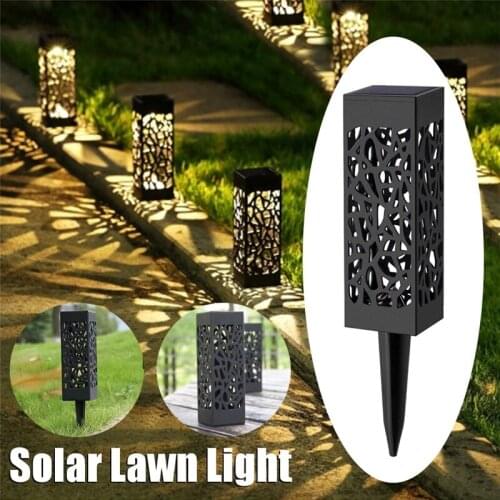 Solar Lawn Light Hollow Out Garden Path Landscape Ground Lamp Outdoor Waterproof Night Lighting